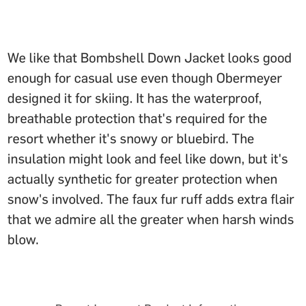 Obermeyer Bombshell Jacket
Size 6 NWT - image 9